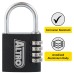Exel 4 Dial Combination Padlock - 40mm Body - 27.5 x 24.5mm Shackle - Keyed to Differ - Black