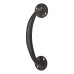 Victorian Bow Door Pull Handle - Screw Fix - 254 x 33mm - Antique Black Iron