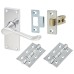 Exel Victorian Scroll Latch Door Handle Kit - Short Plate - Polished Chrome