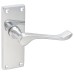 Exel Victorian Scroll Latch Door Handle Kit - Short Plate - Polished Chrome