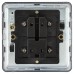 Knightsbridge 10AX 1 Gang Screwless Flat Plate Double Pole Light Switch - Matt Black
