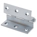 Cranked Ball Bearing Storm Proof Casement Window/Door Hinge - 64 x 2.5mm - Satin Chrome - Pair