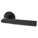 Jigtech Matt Black Knurled Door Handles on Round Slim Rose - Schema Modell Range 