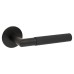 Jigtech Matt Black Knurled Door Handles on Round Slim Rose - Schema Modell Range 