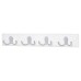 Exel Double Coat Hook Rail - 450 x 70 x 15mm - 4 Hooks - White Board with Polished Chrome Hooks