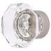 Exel Faceted Floral Glass Cabinet Knob - 35mm Diameter - Satin Nickel