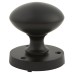 Exel Round Mortice Door Knob - 60mm Rose Diameter - Matt Black 