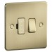 Knightsbridge 13A 1 Gang Flat Plate Switched Fused Spur - Brushed Brass