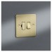 Knightsbridge 13A 1 Gang Flat Plate Switched Fused Spur - Brushed Brass