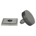 From The Anvil Brompton Round Knurled Centre Door Knob on Square Rose - 90 x 90mm Rose - Pewter