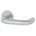 Exel Satin Stainless Steel 19mm Return to Door Handles on Round Rose