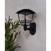 Forum Zink Cadeby LED Solar Outdoor Wall Lantern Light - IP44 - 3000K Warm White - Black 