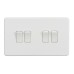 Knightsbridge 10AX 4 Gang Screwless Flat Plate Light Switch - Matt White