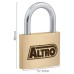 Exel Solid Brass Padlock - 60mm Body - 32 x 31.5mm Shackle - Keyed to Differ