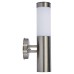 Forum Zink Creswell 0.2W LED Solar Outdoor Up Wall Light - IP44 - 6000K Daylight - Stainless Steel 