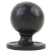 Olde Forge Ball Cabinet Knob - 32mm Diameter - Antique Black Iron