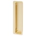 Exel Alton Rectangular Flush Cabinet Pull Handle - 113 x 33mm - Satin Brass