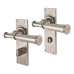 Finesse Natural Pewter Bathroom Door Handle - Danbury Range - 150 x 48mm