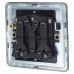 Knightsbridge 10AX 3 Gang Screwless Flat Plate Light Switch - Anthracite Grey 