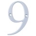 76mm Screw Fix Door Numeral - 6 / 9 - Premium Satin Silver