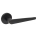 Urfic Matt Black Door Handles on Round Rose - Easy Click Neptune Range 