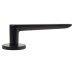 Urfic Matt Black Door Handles on Round Rose - Easy Click Neptune Range 