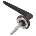 Urfic Matt Black Door Handles on Round Rose - Easy Click Neptune Range 