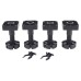 Square Adjustable Cabinet Furniture Legs - 105-150mm - Plastic - Pack of 4
