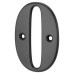 79mm Screw Fix Door Numeral - 0 - Black