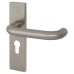 Exel Satin Stainless Steel 19mm Return to Door Euro Lock Door Handle - Square - 47.5mm c/c