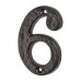 Elan 76mm Screw Fix Door Numeral - 6 / 9 - Metalized Antique Black Iron