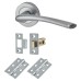 Exel Rimini Latch Door Handle on Rose Kit - Satin Chrome