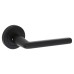 Serozzetta by Carlisle Brass Matt Black Door Handles on Round Rose - Dieci Range 