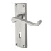 Exel Satin Chrome Budget Scroll Keyhole Lock Door Handle - Mia Range - 153 x 42mm