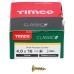 TIMCO Classic Pozi Countersunk Wood Screws - 4.0 x 16mm - Yellow Zinc - Pack of 200