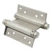 Double Action Self Closing Spring Hinge - 102mm Length - Satin Stainless Steel - Pair