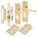 Exel Victorian Euro Lock Door Handle Kit - Polished Brass