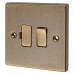 Knightsbridge 13A 1 Gang Switched Fused Spur - Antique Brass