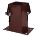 Powapost Fence Post Flush Fit Bolt Down Shoe - Twin Bolt - 100 x 100mm - Brown Powder Coated
