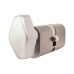 UNION J2X13 Pattern 64mm Oval Thumbturn Cylinder - 32mm Turn + 32mm - Sat Chrome - Keyed to Differ