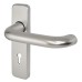 Exel Satin Aluminium 20mm Return to Door Keyhole Lock Door Handle - 155 x 40mm