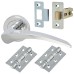 Serozzetta by Carlisle Brass Olivier Latch Door Handle on Rose Kit - Polished Chrome