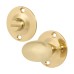 Oval Knob Bathroom Turn & Release - 36mm Diameter - Polished Brass