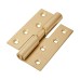 Rising Butt Door Hinge - 102 x 76 x 2mm - Right Hand - Electro Brass - Pair