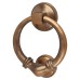 Louis Fraser Ring Round Back Plate Door Knocker - 120 x 95mm - Light Bronze