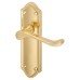 Exel Polished Brass Scroll Latch Door Handle - Ashmead Range - 168 x 46mm