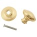 Hampstead Round Centre Door Knob - 80mm Rose Diameter - Polished Brass