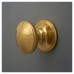 Hampstead Round Centre Door Knob - 80mm Rose Diameter - Polished Brass
