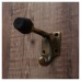 Hampstead Cubical Single Hat & Coat Hook with Buffer - 85 x 55mm - Antique Brass