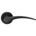 Serozzetta by Carlisle Brass Matt Black Door Handles on Round Rose - Olivier Range 